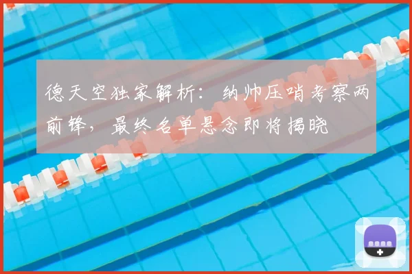 德天空独家解析：纳帅压哨考察两前锋，最终名单悬念即将揭晓